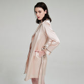 Silk Robes – Elegant Trimmed Robe with Sling Dress